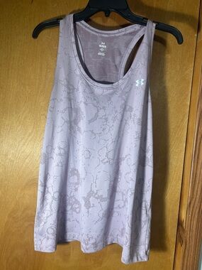 Under Armour Light Lavender Marble-Print Racerback Tank